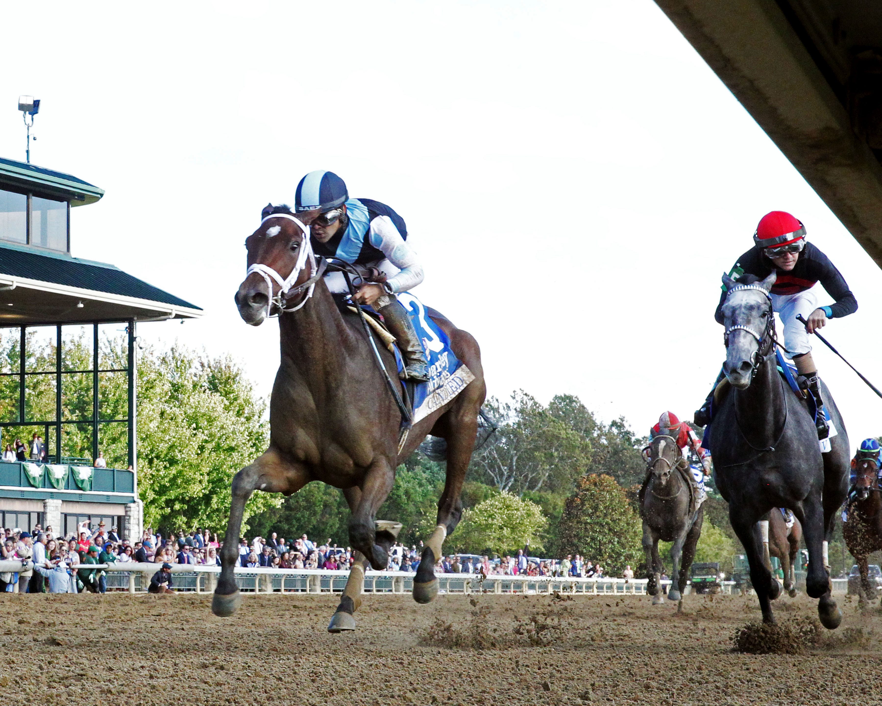 Breeders' Cup Juvenile Fillies Candied leads Pletcher's threesome