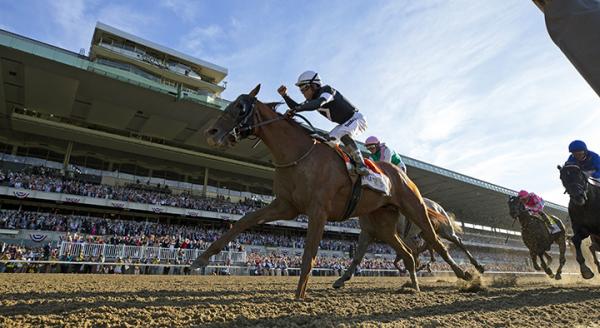 Sir Winston wins the Belmont Stakes at Belmont Park