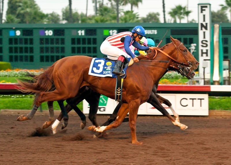 Dortmund wins three-horse photo in Los Alamitos Futurity